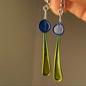 Stained-Glass Teardrop Earrings